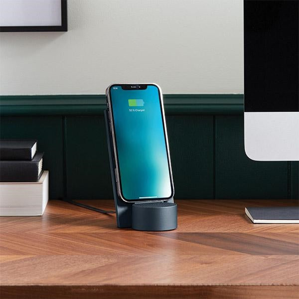Индукционна зарядка Lexon City Energy Pro 10W със Bluetooth говорител, тъмносиня