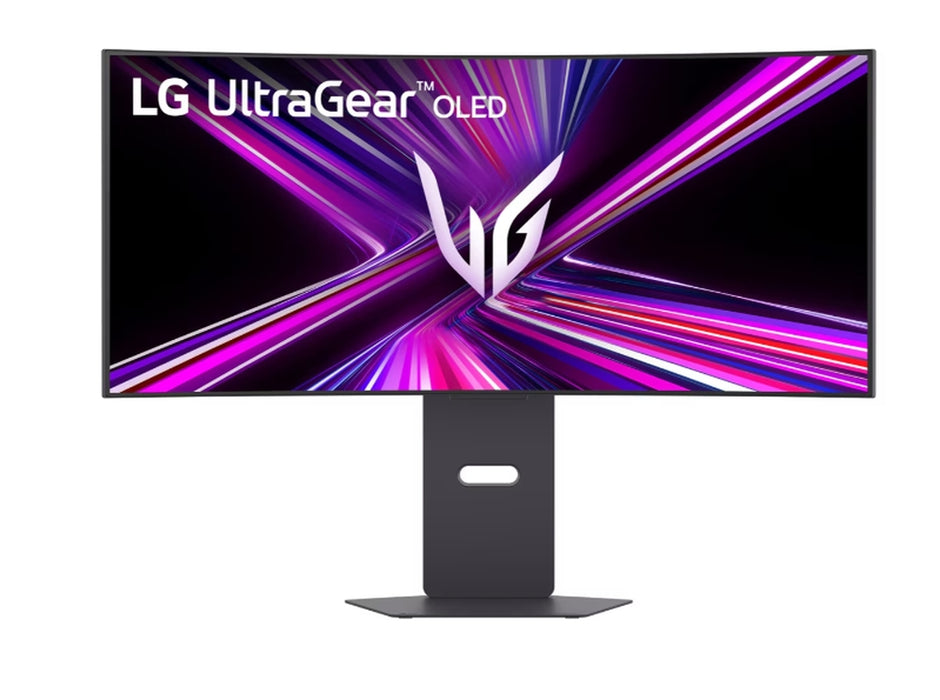 LG 34GX900A-B, 34", OLED UltraGear 21:9 извит, IPS 0,03 ms, WQHD (3440x1440), 240Hz, HDR 10, 1500000:1, 250 cd/m2, DCI-P3 98,5%, VRR, Free-sync, G-Sync, USB-C, PD 65W, HDMI, DP, PBP, високоговорители 7Wx2, превключвател LG, височина, завъртане, наклон, че