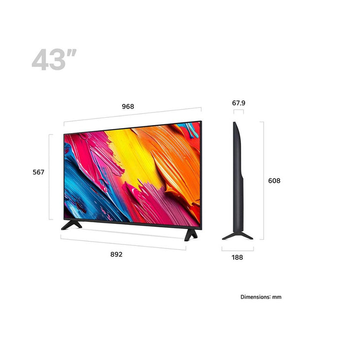 Телевизор LG 43QNED70A6A, 43"(108 см), 4K Ultra HD QNED, SMART TV, WEBOS (2025)