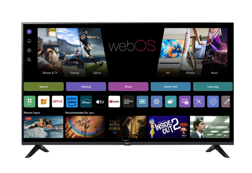 LG 65UA73003LA, 65" 4K UltraHD TV 4K (3840x2160), DVB-T2/C/S2, webOS 25 Smart, ThinQ AI, Alpha 7 AI процесор, WiFi, HDR10 pro, HLG, ALLM/HGiG, 4K Upscaling, AI Sound pro, Multiple View, HDMI eARC, LAN, USB, Bluetooth, Google Cast, 2-полюсна стойка, черен