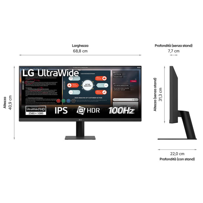 МОНИТОР LG LED 29" 29U511A-B 100Hz
