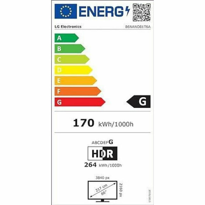 Смарт телевизор LG 86NANO81T6A.AEU 4K Ultra HD 86" LED HDR D-LED NanoCell
