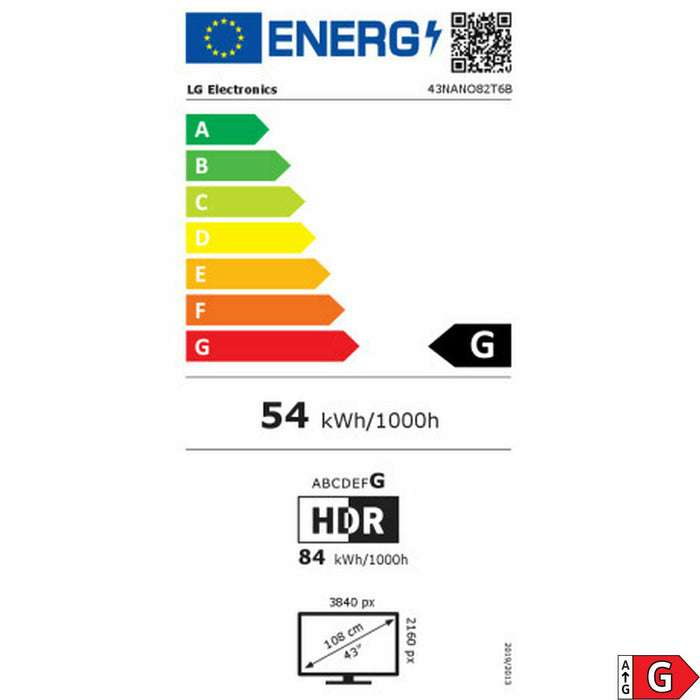 Смарт телевизор LG 43NANO82T6B.AEU 4K Ultra HD 43"