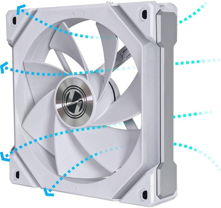 Вентилатор Lian Li Uni Fan REVERSE SL V2, 120mm, ARGB, Бял