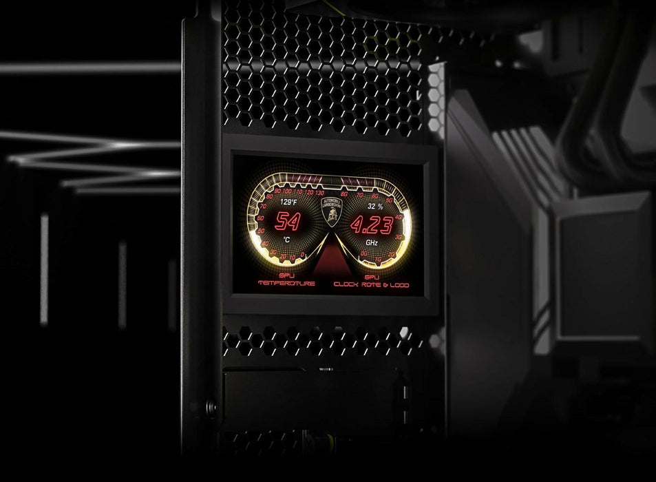 Кутия Lian Li PC-O11D EVO RGB Lamborghini Edition, Tempered Glass, Черна