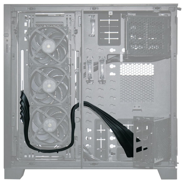 Кабел Lian Li PW-PCIV-4-90X PCIe 4.0 Riser Cable - 900mm, Черен