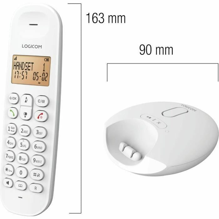 Безжичен телефон Logicom DECT ILOA 155T SOLO Бял