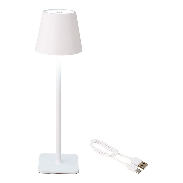 Настолна лампа с LED Lumineo 894378 Бял Метал 37 cm Презареждащ се