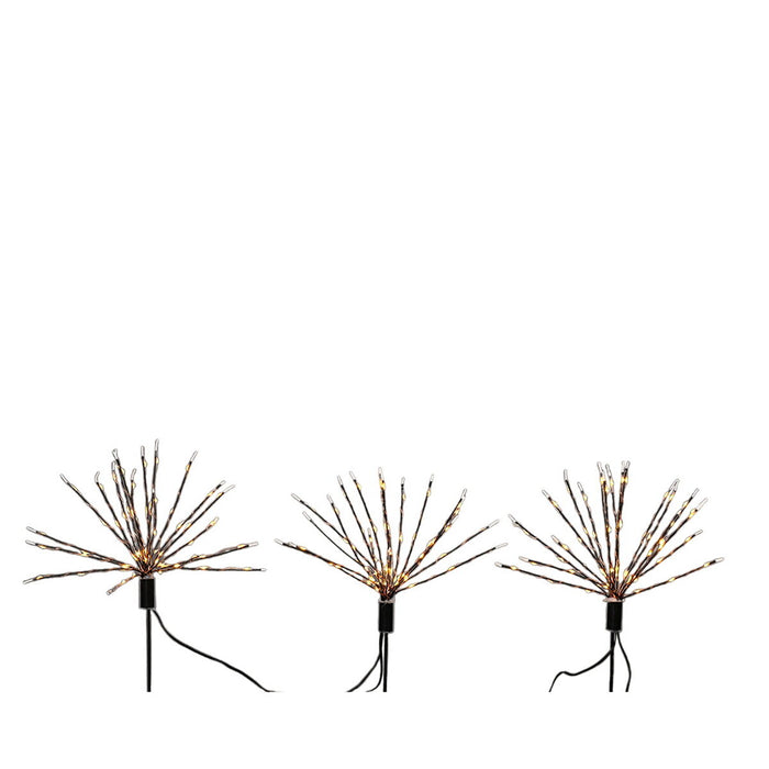 Комплект LED градински Колове Lumineo Фойерверки Коледа MicroLED 3 Части