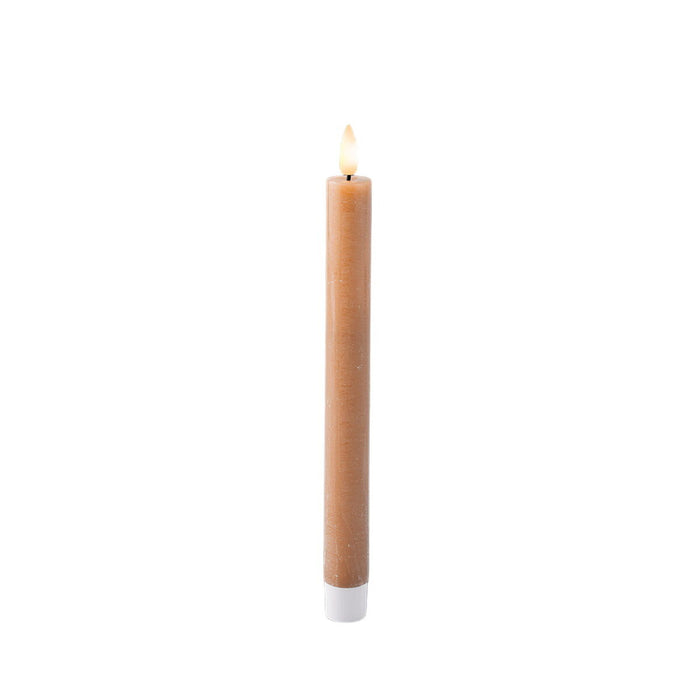 LED Свещ Lumineo Кафяв Ø 2,2 x 24,5 cm Пламък ефект 2 броя