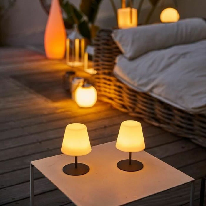Настолна лампа с LED Lumisky Сив