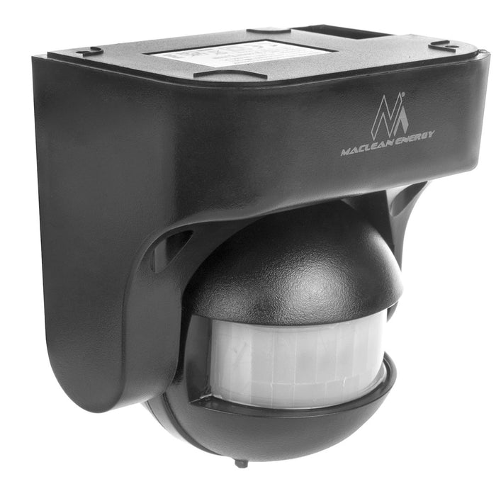 Maclean MCE358 GR Инфрачервен PIR сензор за движение IP44 Сив обхват 12m Макс. натоварване 800/1200W Детектор за движение