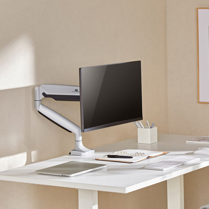 Стойка за монитор Maclean, двойно рамо, газова пружина, 17"-45", 16 кг, MC-969