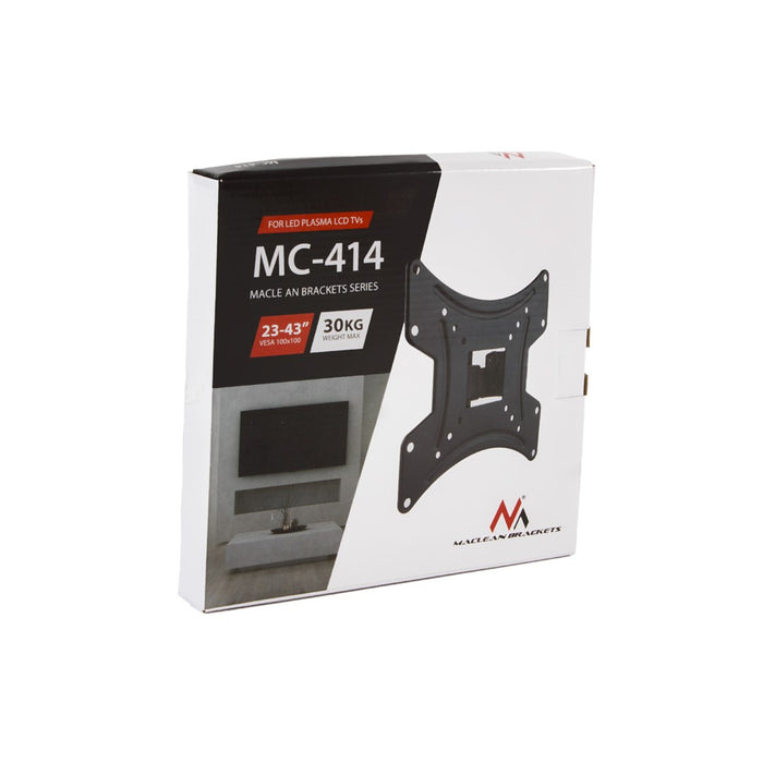 Maclean MC-414 Стойка за стенен монитор за телевизор макс. VESA 200x200 23-43 30 кг черен държач за накланяща се скоба