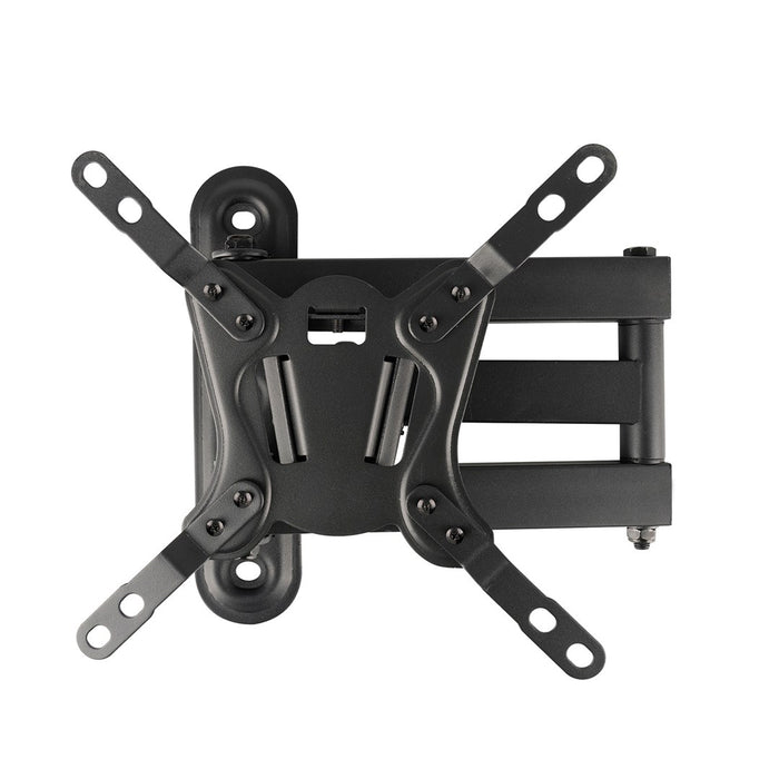 Maclean MC-418 Телевизионен монитор Full Motion Стойка за стена 23"-43" 30 кг макс. VESA 200x200 Черен Накланящ се Въртящ се регулируем държач на разстоянието до стената Скоба Здраво прахово покритие