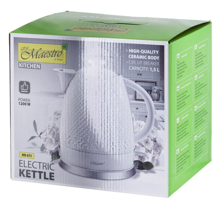 Електрическа кана Maestro MR-073 1.2 L 1200 W Бяла