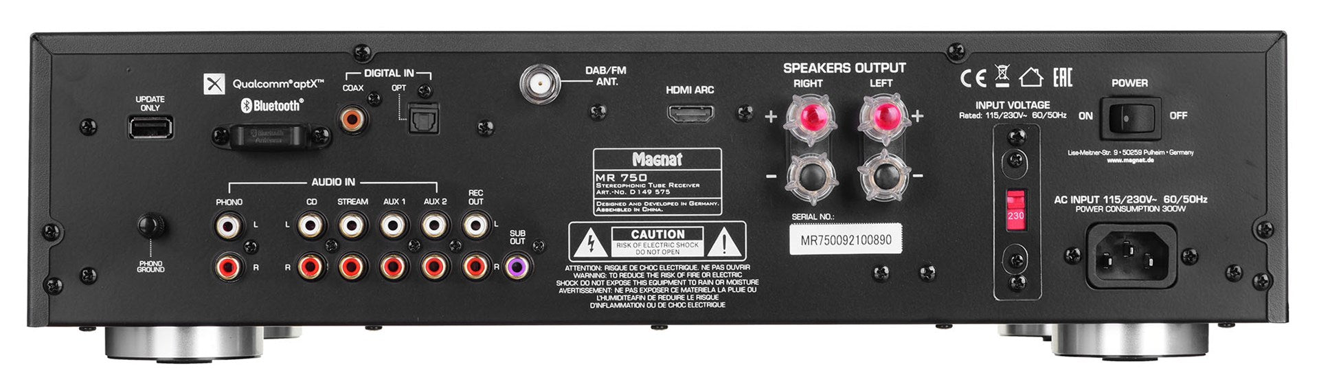 MAGNAT MR 750 Хибриден Стерео усилвател Черен