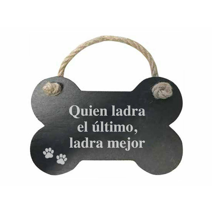 Висяща украса Magnet & Steel Quién ladra el último, ladra mejor Кост Дъска Въже