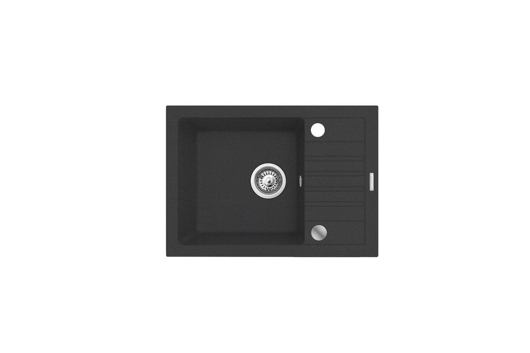 BALI sink (62x44) 1B1D black + Lungo mixer tap