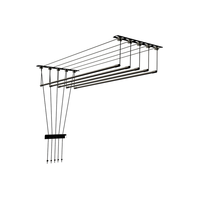 ТАВАНЕН ПРОСТОР СУШИЛНИК ЗА ДРЕХИ 2 M 6 ПОЗИЦИИ ЧЕРЕН MAK