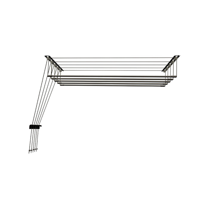 ТАВАНЕН ПРОСТОР СУШИЛНИК ЗА ДРЕХИ 1.8 M 6 ПОЗИЦИИ ЧЕРЕН MAK