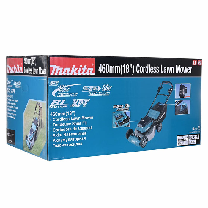 КОСАЧКА ЗА ТРЕВА MAKITA 2x18V СЪС ЗАВОД 46см БЕЗ БАТЕРИИ И ЗАРЯДНО DLM462Z