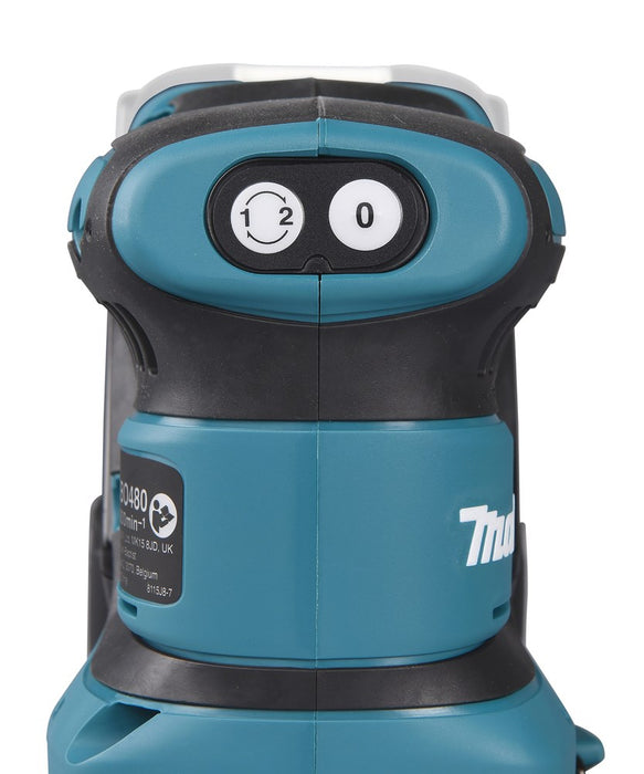 Преносима шлайфмашина Makita DBO480Z Ексцентрична шлайфмашина 14000 OPM Черен, Син 210 W