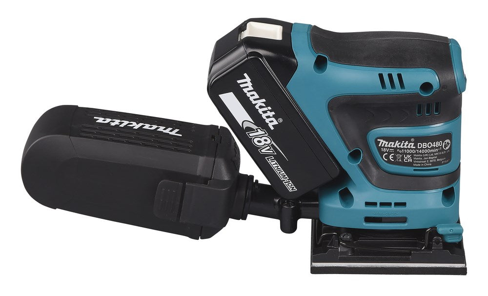 Преносима шлайфмашина Makita DBO480Z Ексцентрична шлайфмашина 14000 OPM Черен, Син 210 W