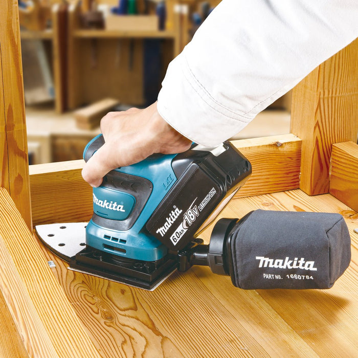 Преносима шлайфмашина Makita DBO480Z Ексцентрична шлайфмашина 14000 OPM Черен, Син 210 W
