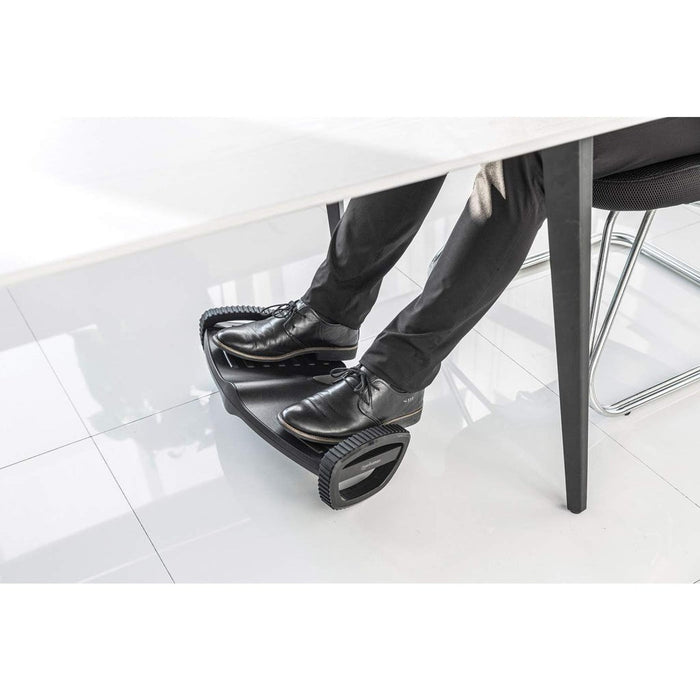 Manhattan Foot Rest/Rocker, Comfort под бюрото и усилвател на производителността, две люлеещи се движения, 277 x 502 mm, текстурирана повърхност, черно, доживотна гаранция