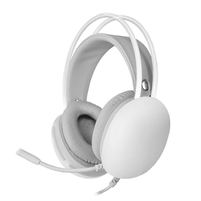 Слушалки с микрофон Mars Gaming MH-GLOW Бял RGB