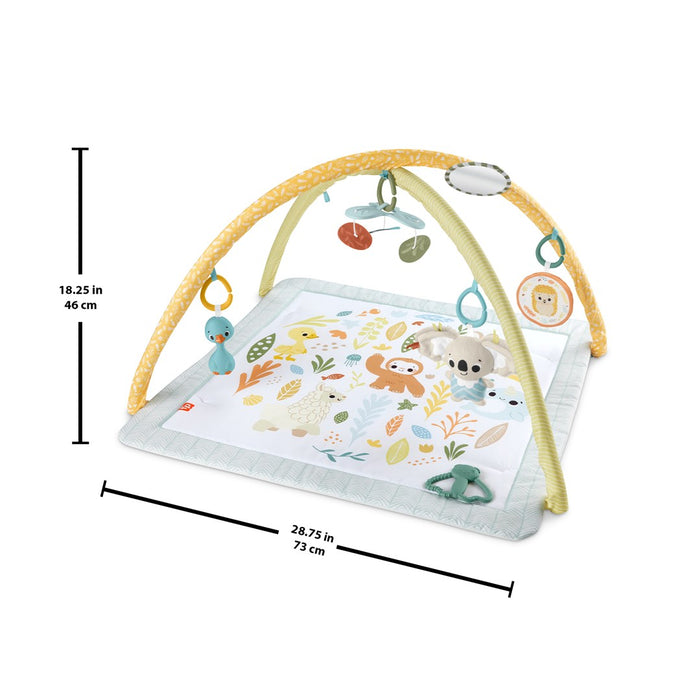 Fisher-Price Simply Senses Newborn Gym Baby Activity Mat с 6 сензорни играчки