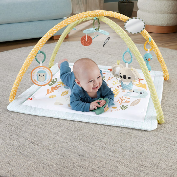 Fisher-Price Simply Senses Newborn Gym Baby Activity Mat с 6 сензорни играчки