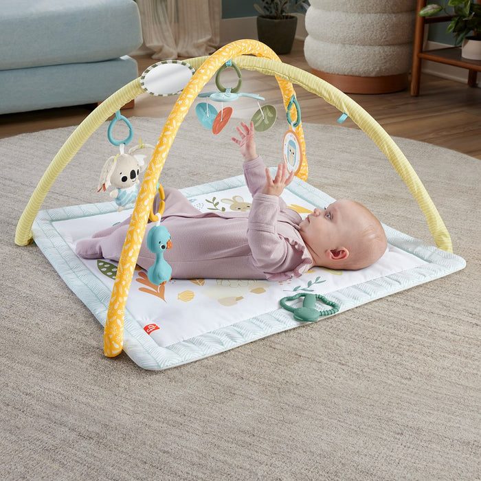 Fisher-Price Simply Senses Newborn Gym Baby Activity Mat с 6 сензорни играчки
