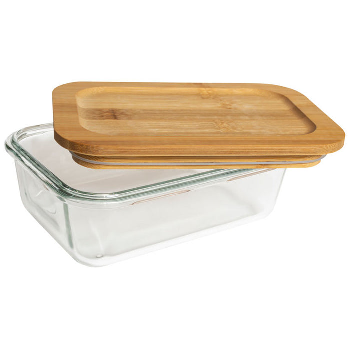 КУТИЯ ЗА ХРАНА 400ML С БАМБУКОВ КАПАК MAXHOME