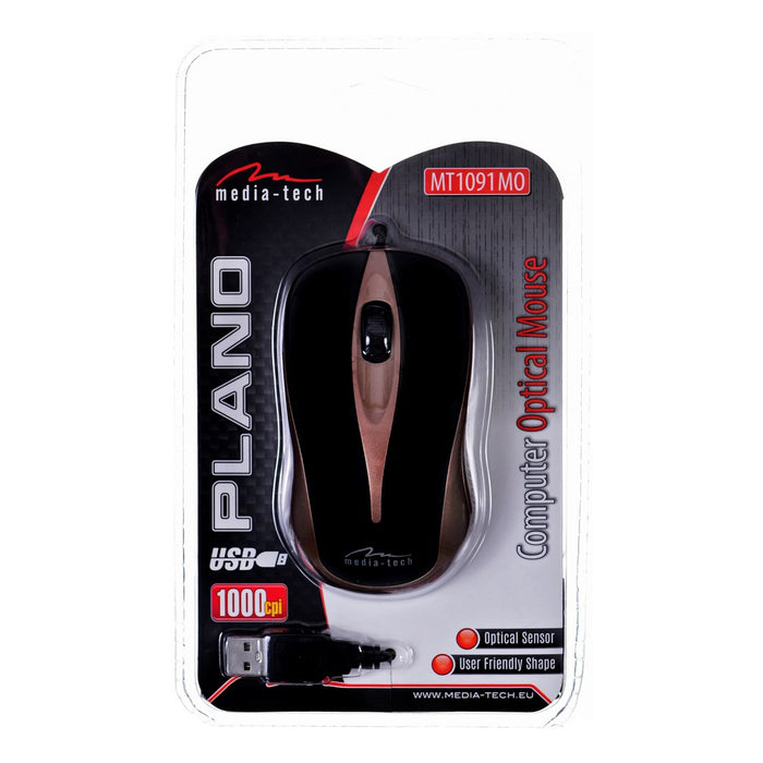 Media-Tech Plano мишка USB оптична 800 DPI