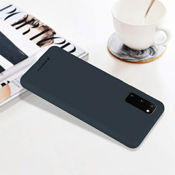 Силиконов калъф Mercury за iPhone 12/12 Pro 6,1", нощно синьо