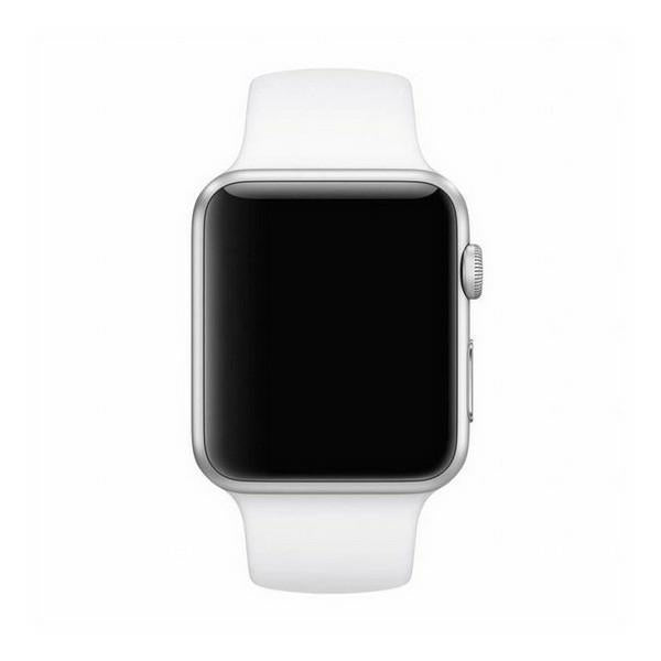 Силиконова каишка Mercury Apple за часовник 42/44/45 mm, бяла
