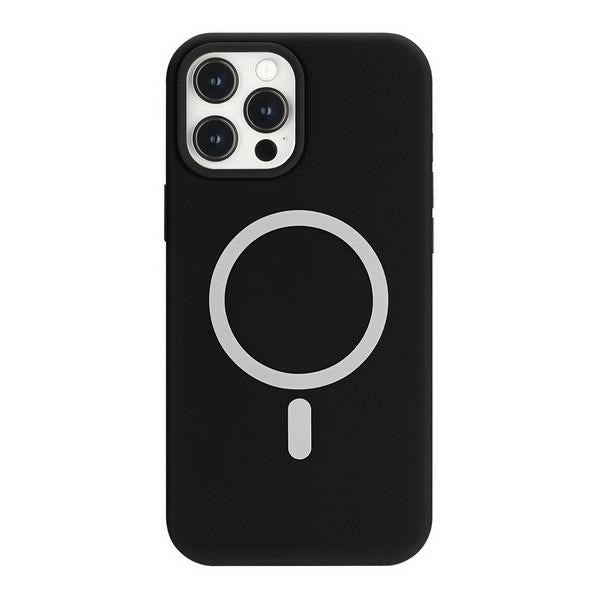 Силиконов калъф Mercury MagSafe за iPhone 12 Pro Max 6.7", черен