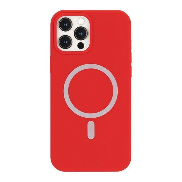 Силиконов калъф Mercury MagSafe за iPhone 12 Pro Max 6.7", червен