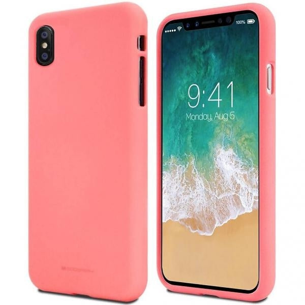 Силиконов калъф Mercury за iPhone 14 / 13 6.1", розов