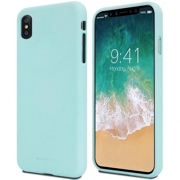 Силиконов калъф Mercury за iPhone 15 Pro Max 6.7", мента