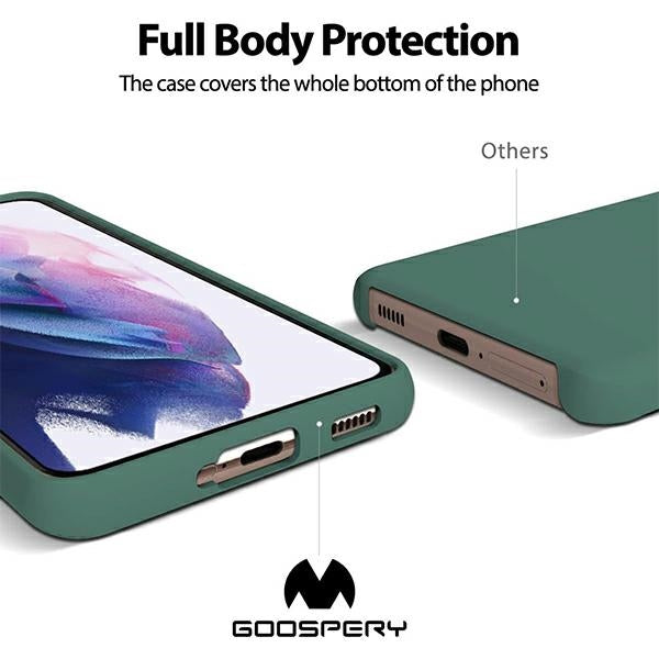 Силиконов калъф Mercury за iPhone 15 Plus6.7", зелен