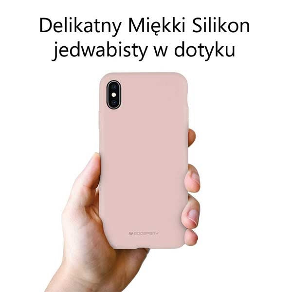 Силиконов калъф Mercury за iPhone 15 Pro Max 6,7", розово-пясъчен