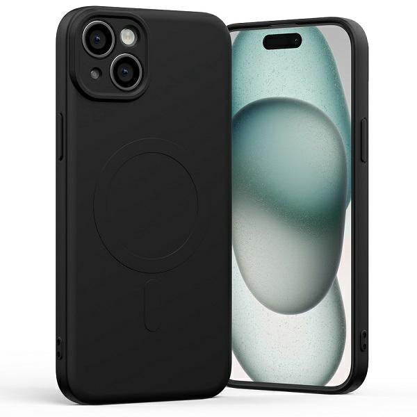Силиконов калъф Mercury MagSafe Semi-Silicone за iPhone 15Plus 6,7", черен