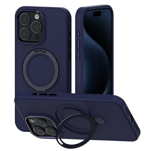 Силиконов калъф Mercury MagSafe Stand за iPhone 15 6,1", син