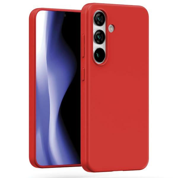Силиконов калъф Mercury за Samsung S24, червен