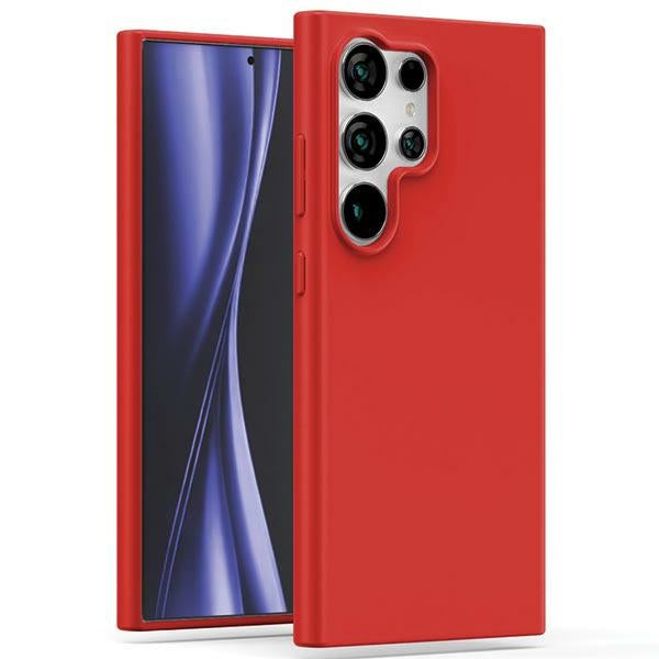 Силиконов калъф Mercury за Samsung S24 Ultra, червен