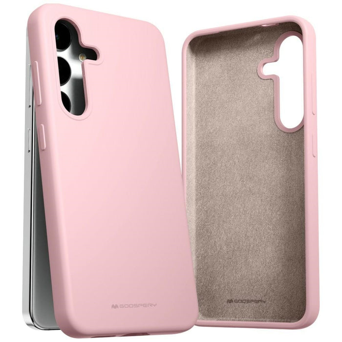 Силиконов калъф Mercury S921 за Samsung Galaxy S24, розово-песъчен
