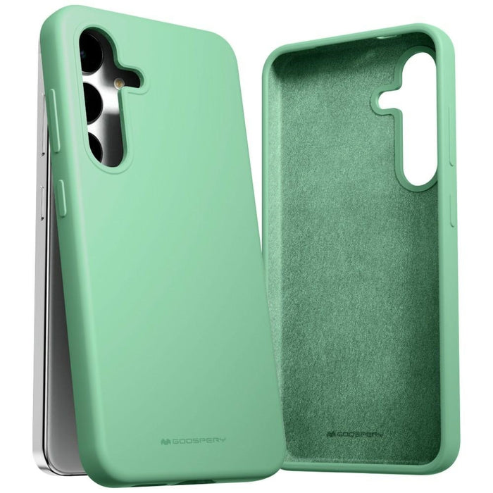 Силиконов калъф Mercury за Samsung Galaxy S24, зелен